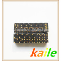 Double 6 Goldfarbe schwarz Domino Set mit Holzkiste